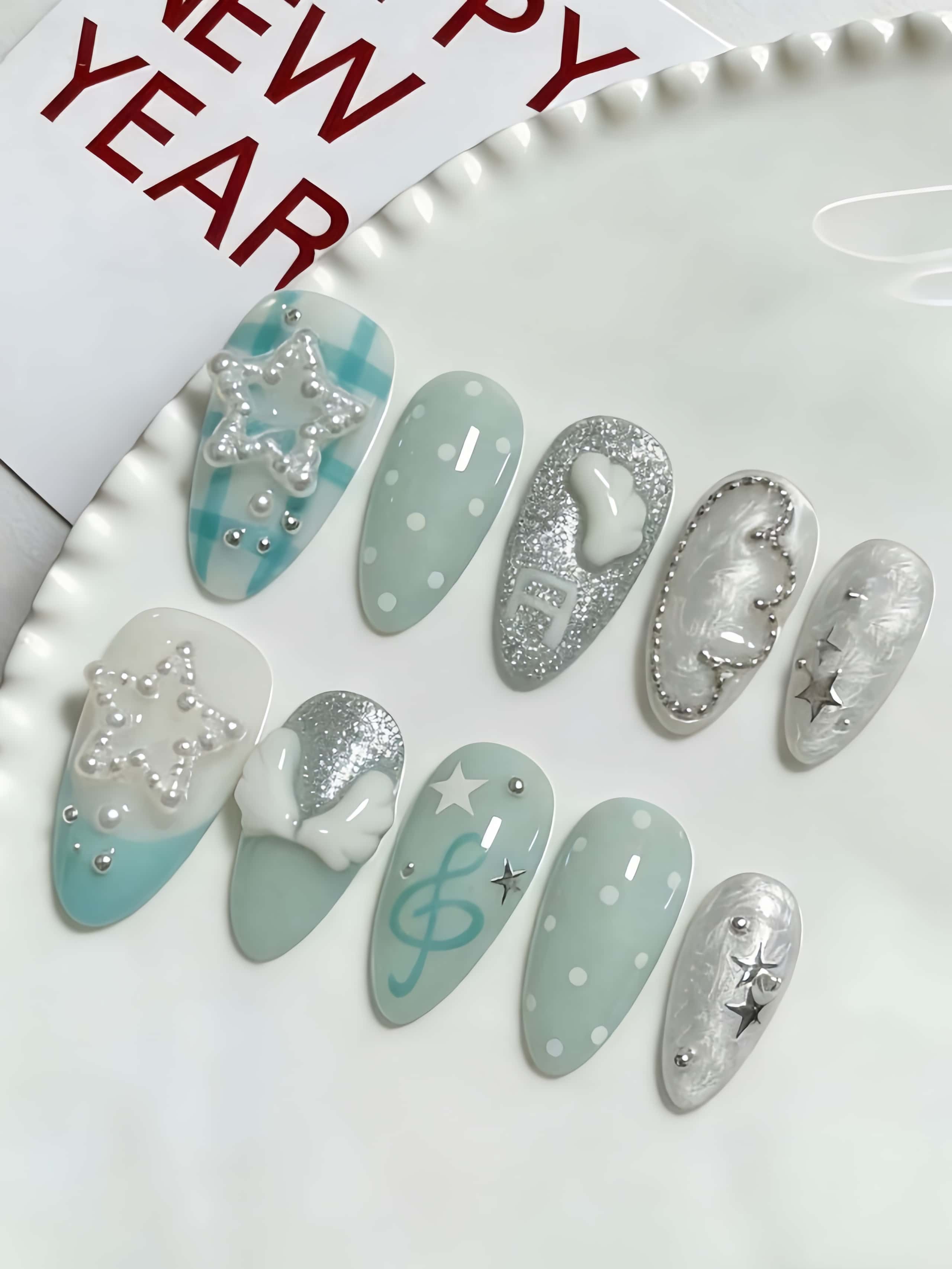 Japanese Lifestyle In Japanese - 10 piezas de puntas de uñas