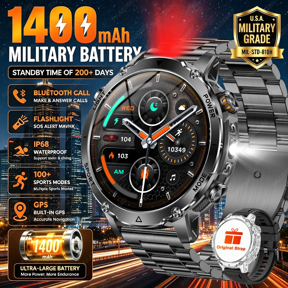 Japanese Lifestyle Brand - Reloj inteligente con batería grande de