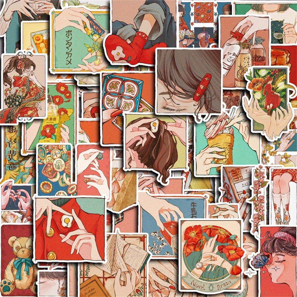 50 Pegatinas de Estilo Vintage - Japanese Lifestyle In Japanese reseña y precio