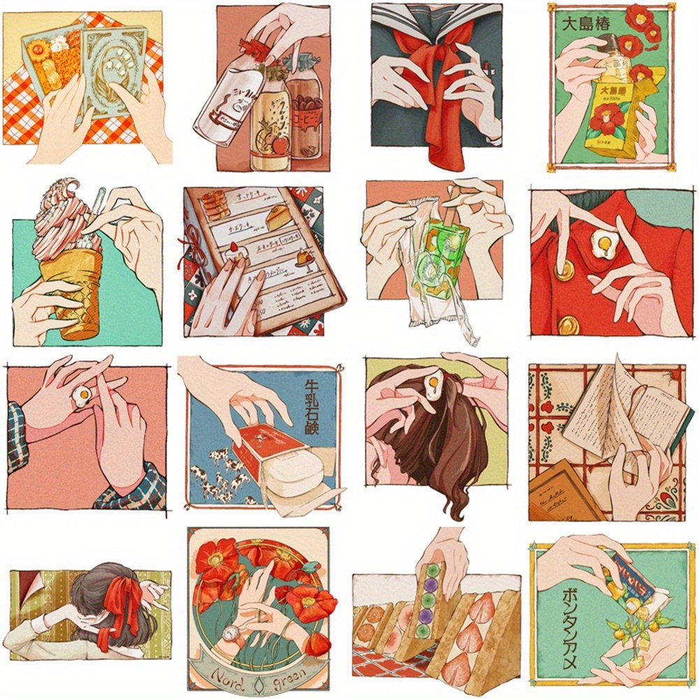 50 Pegatinas de Estilo Vintage - Japanese Lifestyle In Japanese reseña y precio